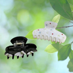New Korean light luxury acetic acid hairpin butterfly hair accessory rhinestone shark clip hair accessories