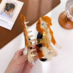 Acetic acid plate animal dog hair clip unique cartoon cute claw clip advanced sense large clip accessories