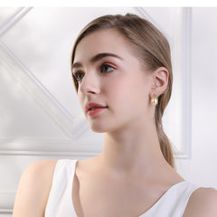 Metal stud temperament fashion high-grade sense niche alloy earrings female