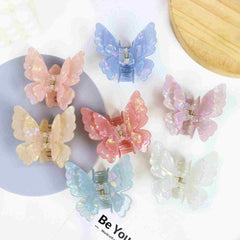 Korean Fashion Acetic Acid Clip Retro Personality Double Butterfly Hair Claw Luxury Acetate Hair Accessories