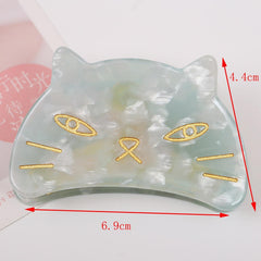 Sweet Cat Hair Claw For Women Girls Vintage Acetate Fresh Summer Luxury Claw Clips Hair Accessories